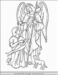 Saint Raphael Archangel Coloring Page - TheCatholicKid.com