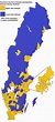 Population density of Swedish municipalities compared to national ...
