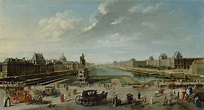 Nicolas-Jean-Baptiste Raguenet, A View of Paris from the Pont Neuf ...