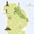 Map Of Lincolnshire Print By Pepper Pot Studios