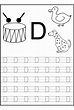 Letter D Tracing Worksheets Preschool | AlphabetWorksheetsFree.com