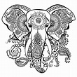 Free elephant drawing to print and color - Elephants Kids Coloring Pages