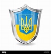 Escudo de Armas El Escudo de Ucrania, aislado sobre fondo blanco ...