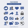 Colección de símbolos de facebook | Vector Gratis