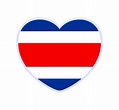 costa rica flag in a shape of heart 2548901 Vector Art at Vecteezy