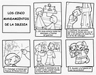 Dibujos para catequesis: LOS 5 MANDAMIENTOS DE LA IGLESIA