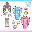 ॣ•͈ᴗ•͈ ॣ) Kawaii Yukata Girl Paper Doll by JapanLover.Me | Búp bê, Búp ...