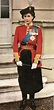 A young Queen Elizabeth II in the uniform of Colonel in Chief, The ...