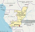 Republik Kongo Politische Karte Vektor Illustration 507095045 | iStock