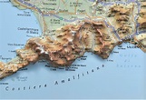 Reliefkarte Golf von Neapel A4 - 3D-Relief Wandkarten