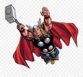 Transparent Background Thor Comic Png - Thor Flying With Hammer,Thor ...