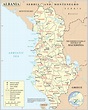 Large Detailed Political Map Of Albania With Roads Cities And Airports ...