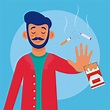 Dejar de fumar ilustración | Vector Premium