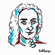 Retrato de Voltaire imagem editorial. Ilustração de cultura - 147633365