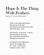 Hope Is The Thing With Feathers - Emily Dickinson Poem - Literature ...