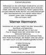 Werner Herrmann : Danksagung : Sächsische Zeitung