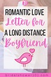 Love Letter for Long Distance Boyfriend | Bridal Shower 101