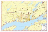 Map of Kingston Ontario - Large and laminated New 2021 Edition with Po ...