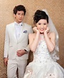 吳尊和老婆林麗瑩（右）的結婚照，先前在網路流傳（圖）