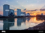 Vienna, port Alberner Hafen, warehouses in 11. district Simmering ...