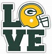 Green Bay Packers Love NFL Sport Car Bumper Sticker Decal "SIZES" | eBay