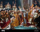 Coronation of Emperor Napoleon Bonaparte. Detail from a larger Stock ...