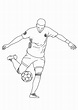 Dibujo del futbolista del Real Madrid Vinicus Junior para colorear