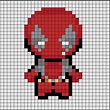a pixellated image of deadpool from the avengers movie is shown in red ...