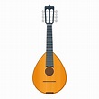Instrumento musical mandolina aislado sobre fondo blanco vector ...