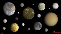 The Solar System's Major Moons (scattered) | The Planetary Society