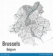 Karte Der Stadt Brüssel Brüssel Brüssel Innerhalb Der ...