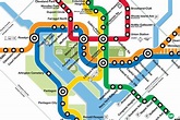 Dc metro yellow line map - Dc yellow line map (District of Columbia - USA)