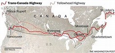 The Tran-Canada & Yellowhead Highways from the Washington Post.The main ...