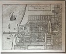 Antique Map of Batavia by Salmon (1744)