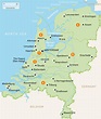 Región de Amsterdam mapa - Mapa de la región de Amsterdam (países Bajos)