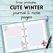 Free Printable Winter Journal & Winter Journal Prompts - The Artisan Life