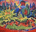 Karl Schmidt-Rottluff, Roter Turm im Park - Red tower in the Park ...