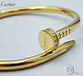 Pulsera Cartier Clavo Con Cristales En Color Oro King 16 Cm - $ 699.00 ...