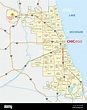 Las zonas de la comunidad de Chicago, mapa Imagen Vector de stock - Alamy