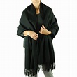 Black Shawl Stole & Wrap for Women & Men, 100% Wool | GRAZALEMA