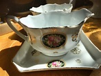 Old SILESIA Porcelain Vintage / Antique Creamer & Bowl. Tray - Etsy
