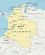 Mapas de Colombia - mapas políticos, físicos, mudos. Para descargar