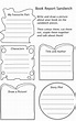 Printable Sandwich Book Report Template - Printable Templates Free