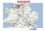 Localizacion de Manchester en Viaje por Londres - Guia de Londres