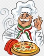 Pizza Italian cuisine Chef Cook, Take the pizza cartoon chef, cartoon ...