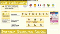 LEO Dictionary - German Resource Review - Deutsch lernen - YouTube