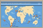 Ruta de Magallanes Mapa del Viaje Vuelta al Mundo Recorrido