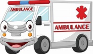 Cartoon happy ambulance car on white background 5332311 Vector Art at ...