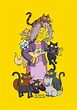 Simpsons Crazy Cat Lady 01 Greeting Card by Chung In Lam | Logotipo de ...