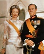 Grand Duchess Josephine-Charlotte of Luxembourg, wearing a diamond and ...